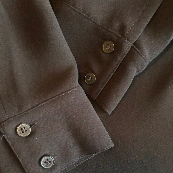 Evan-Picone Black Wrap Dress - 10P - Picture 5 of 10